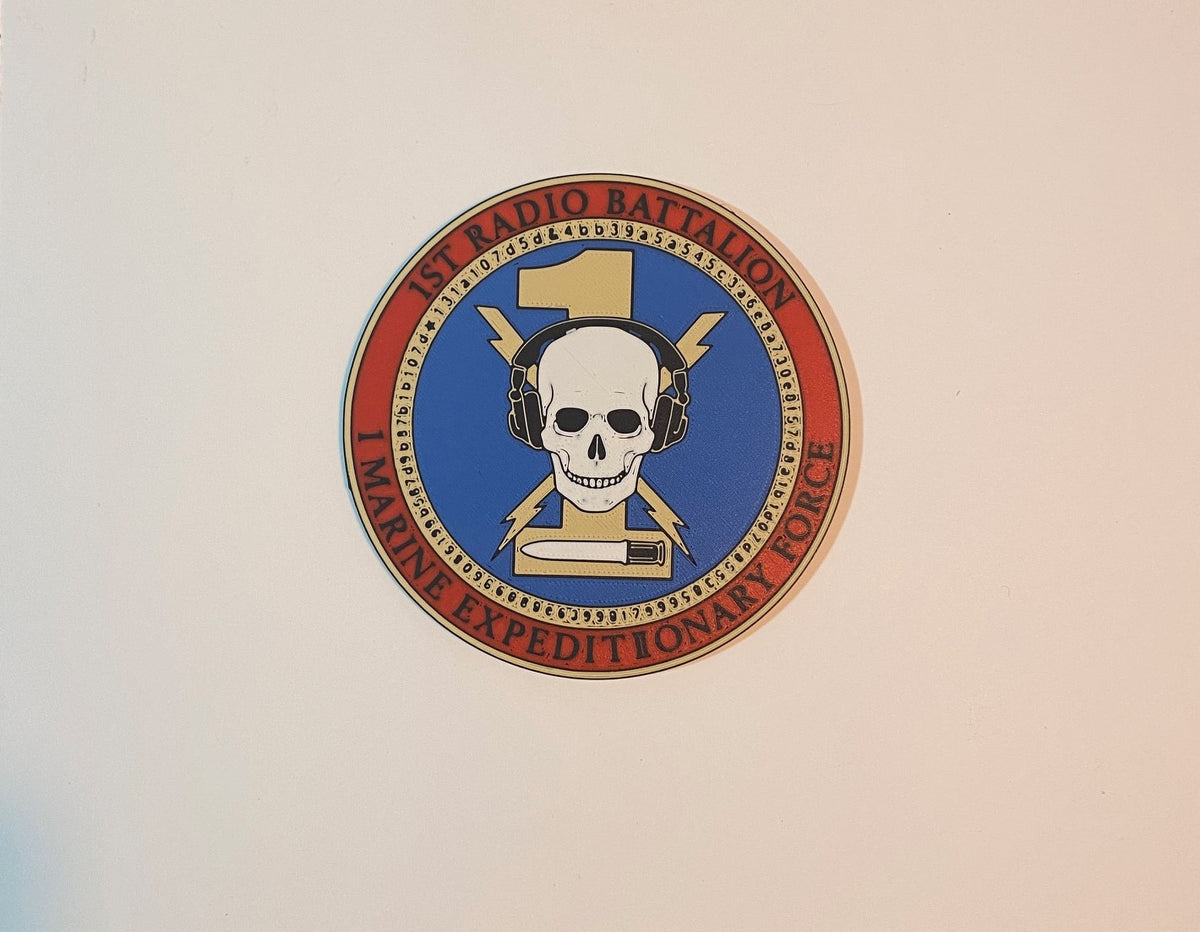 1st Radio Battalion 3D printed emblem