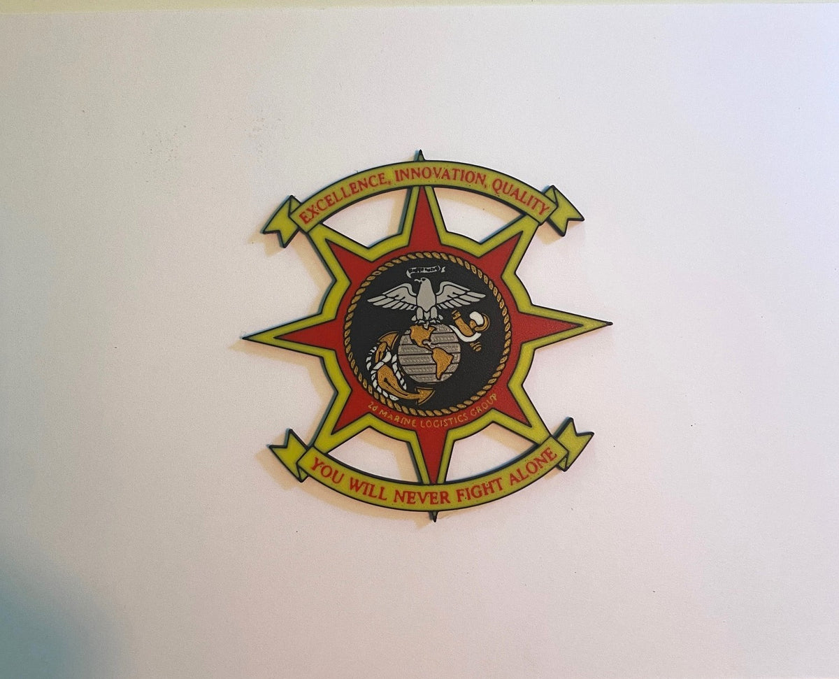 2d Marine Logistics Group 3D printed emblem