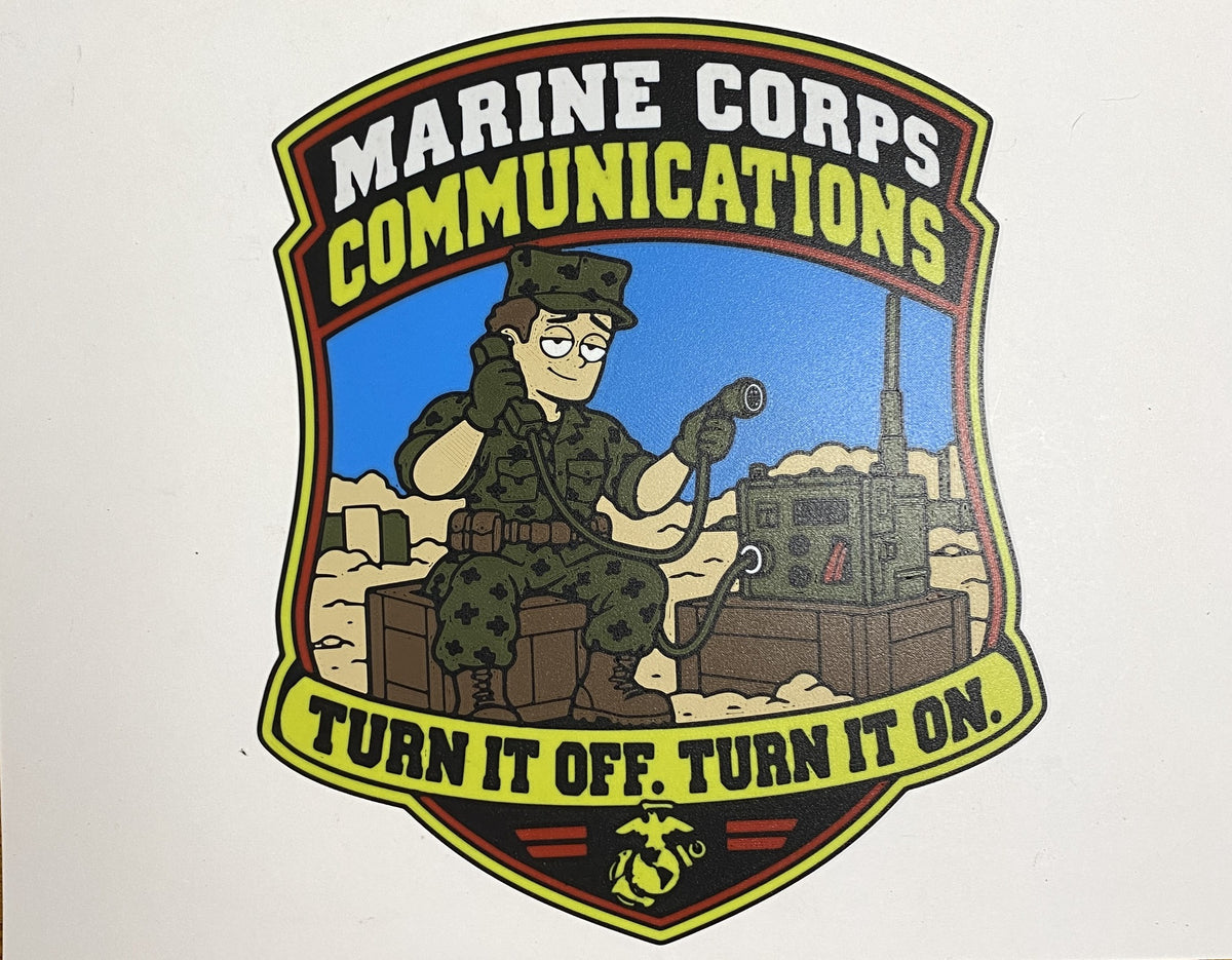 Marine Corps Communications funny Marine Corps 3D-printed emblem
