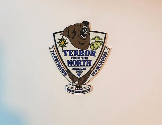 1st Battalion, 24th Marines 3D printed emblem real product photo