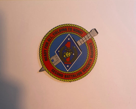 2d Battalion 7th Marines 3D printed emblem