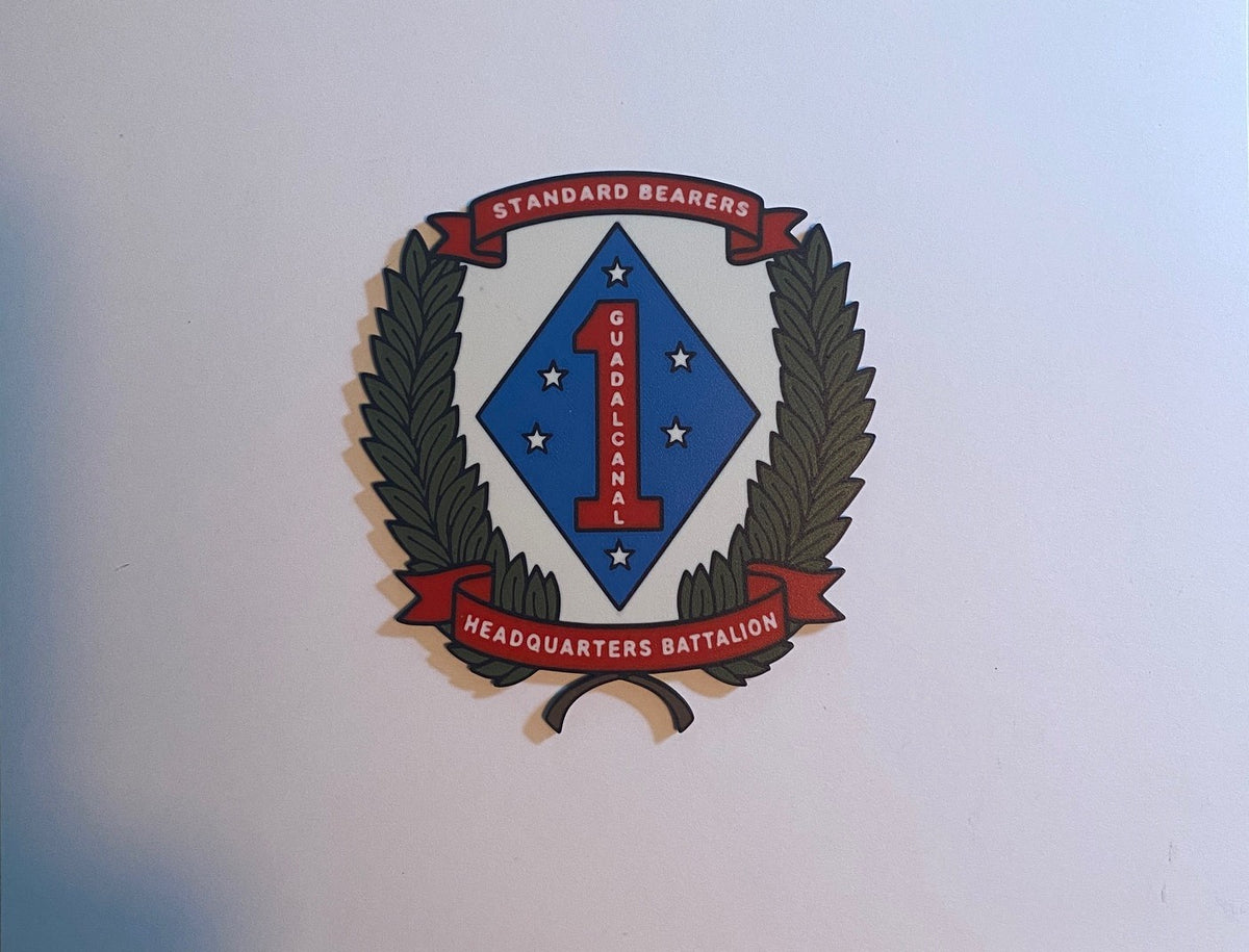 Headquarters Battalion 1st Marine Division 3D printed emblem