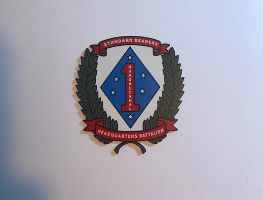 Headquarters Battalion 1st Marine Division 3D printed emblem