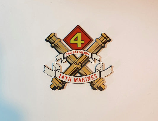 2d Battalion, 14th Marines 3D printed emblem real product photo
