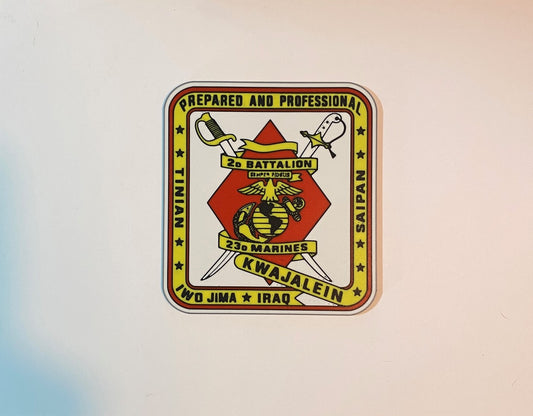 2d Battalion, 23rd Marines 3D printed emblem real product photo