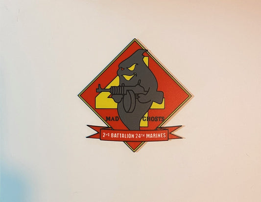 2d Battalion, 24th Marines 3D printed emblem real product photo