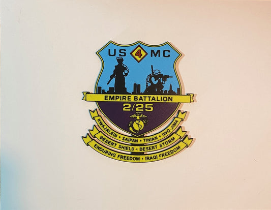 2d Battalion, 25th Marines 3D printed emblem real product photo