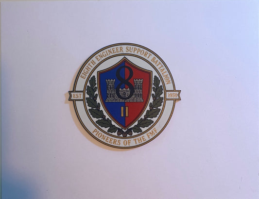 8th Engineer Support Battalion 3D printed emblem