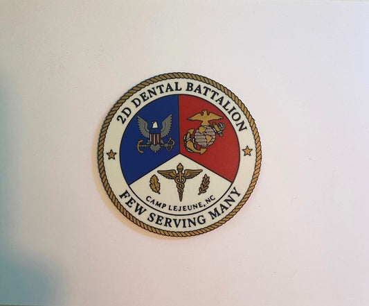 2nd Dental Battalion 3D printed emblem
