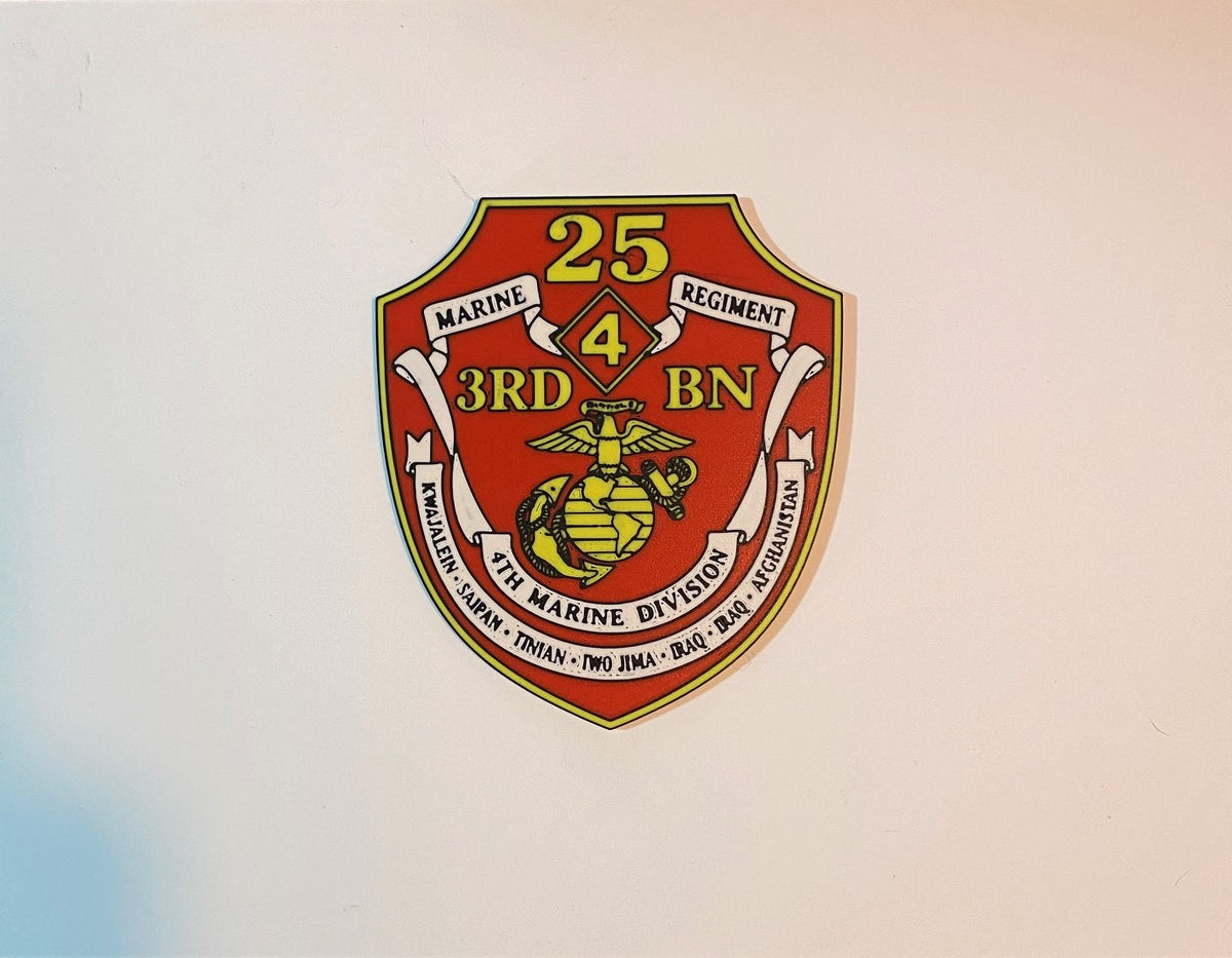 3d Battalion, 25th Marines 3D printed emblem real product photo