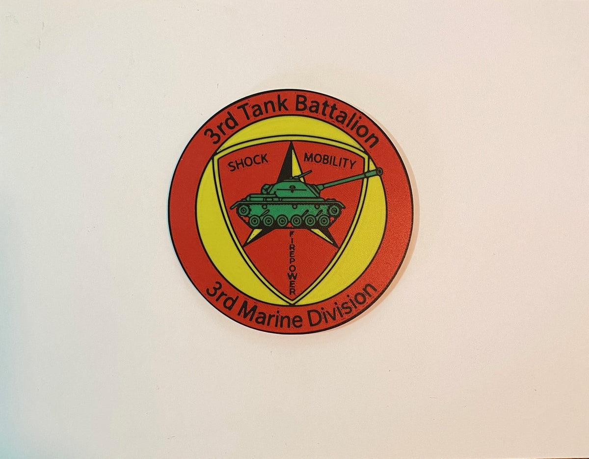3rd Tank Battalion 3D printed emblem