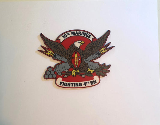 4th Battalion 10th Marines heritage 3D printed emblem