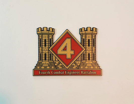 4th Combat Engineer Battalion 3D printed emblem product photo