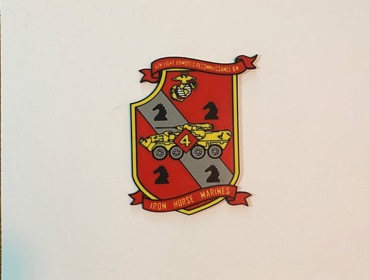 4th Light Armored Reconnaissance Battalion 3D printed emblem product photo