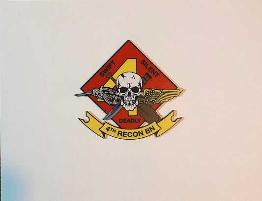 4th Reconnaissance Battalion 3D printed emblem real product photo