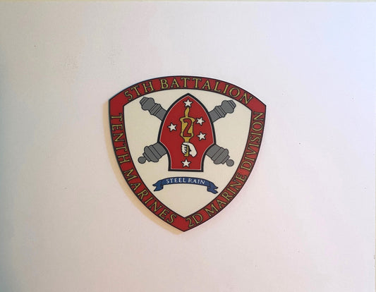 5th Battalion 10th Marines heritage 3D printed emblem