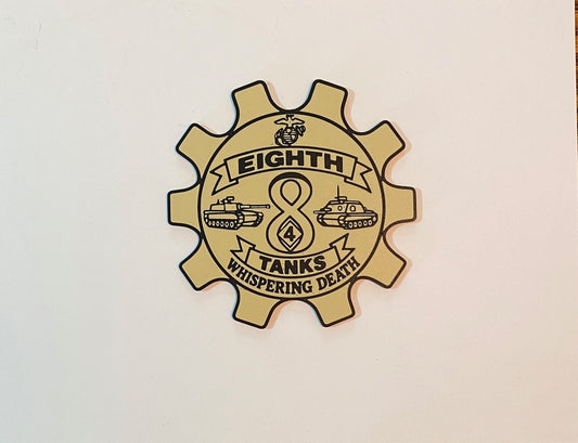 8th Tank Battalion 3D printed emblem