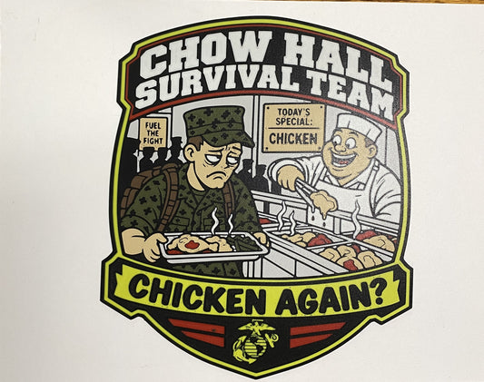 Chow Hall Survival Team – full-color funny Marine Corps 3D-printed emblem