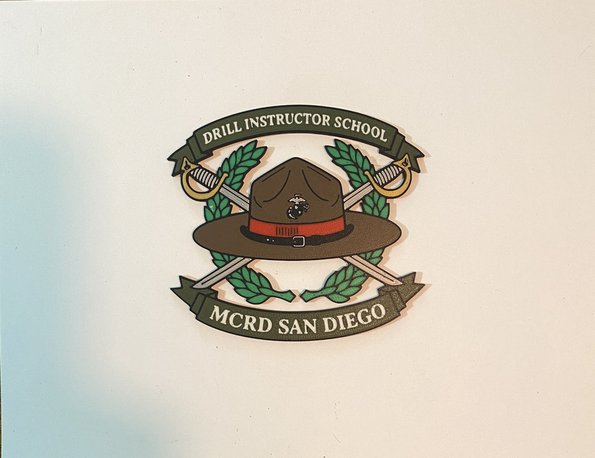 Marine Corps Recruit Depot San Diego Drill Instructor School 3D printed emblem