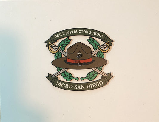 Marine Corps Recruit Depot San Diego Drill Instructor School 3D printed emblem