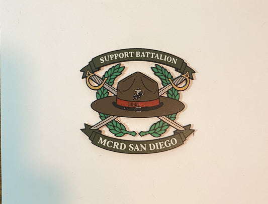 Marine Corps Recruit Depot San Diego Support Battalion 3D printed emblem