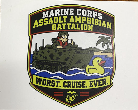 Marine Corps Assault Amphibian Battalion funny Marine Corps 3D-printed emblem