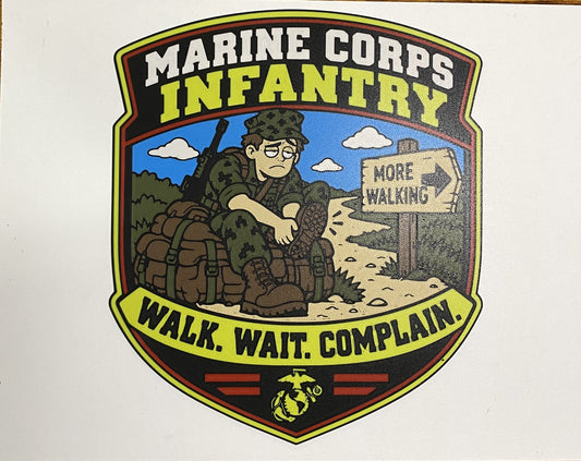 Marine Corps Infantry funny Marine Corps 3D-printed emblem