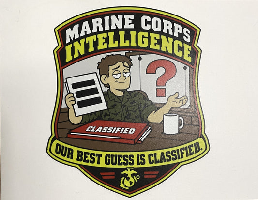 Marine Corps Intelligence funny Marine Corps 3D-printed emblem