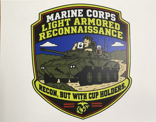 Marine Corps Light Armored Reconnaissance funny Marine Corps 3D-printed emblem