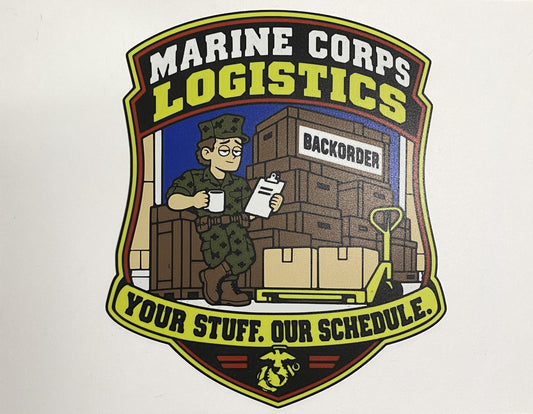 Marine Corps Logistics funny Marine Corps 3D-printed emblem