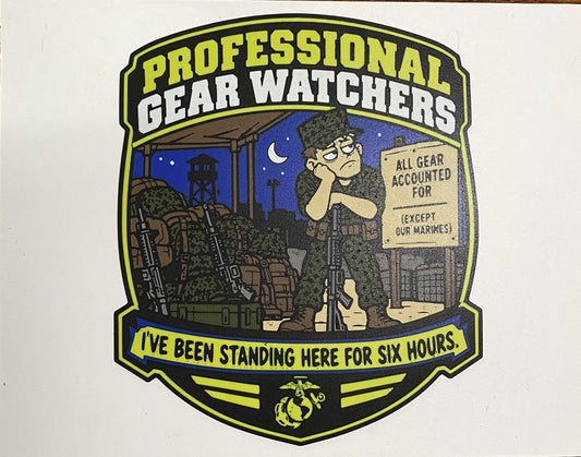 Professional Gear Watchers – full-color funny Marine Corps 3D-printed emblem