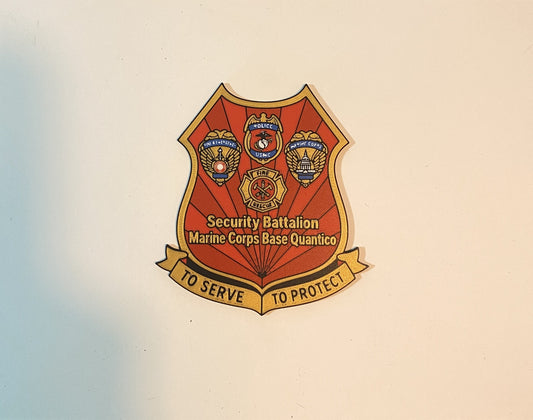 Security Battalion Marine Corps Base Quantico 3D printed emblem