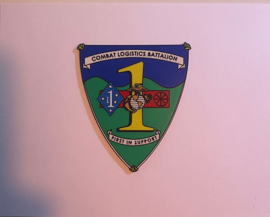 Combat Logistics Battalion 1 3D printed emblem