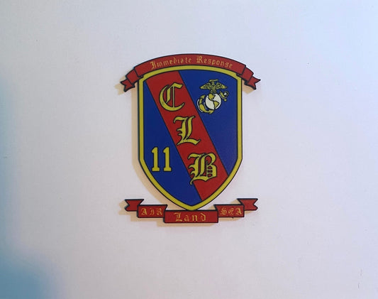 Combat Logistics Battalion 11 3D printed emblem