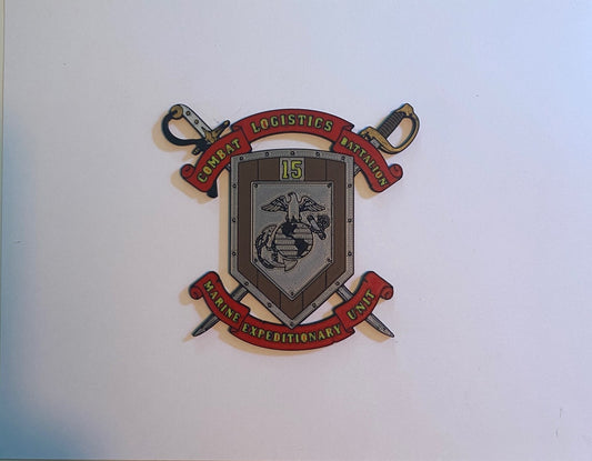 Combat Logistics Battalion 15 3D printed emblem