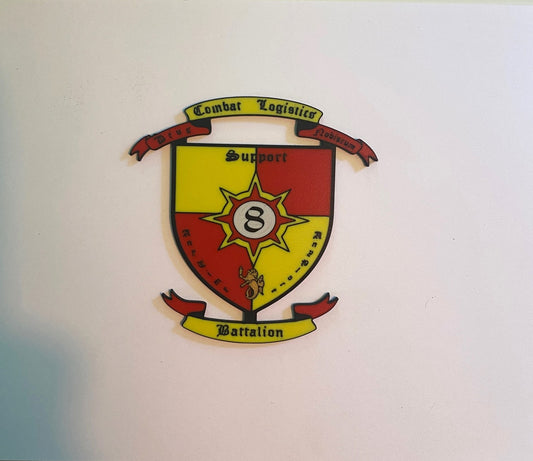 Combat Logistics Battalion 8 3D printed emblem