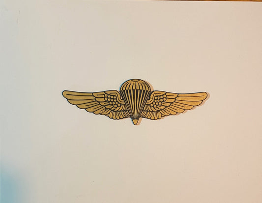 Gold Jump Wings 3D printed display