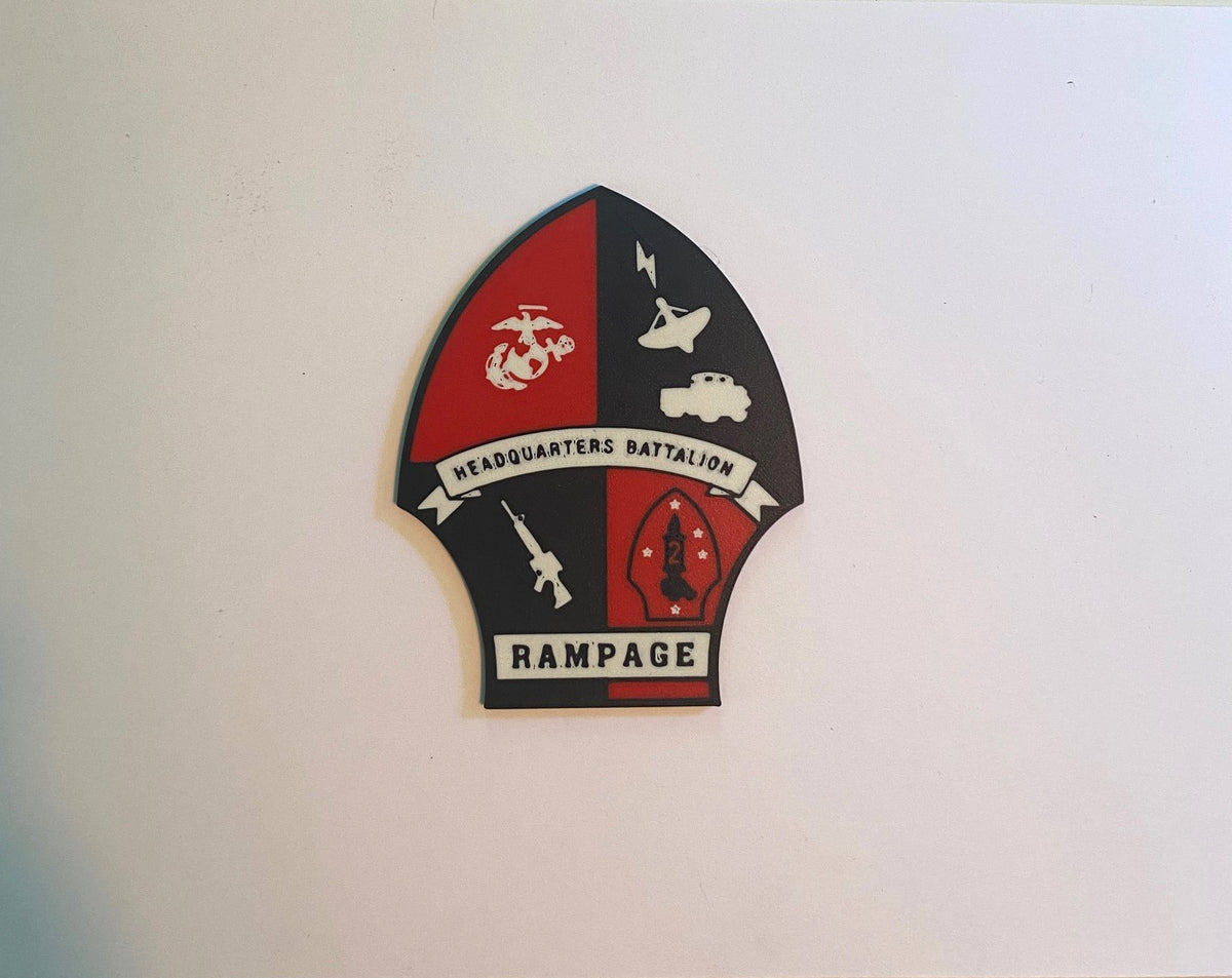 Headquarters Battalion 2d Marine Division 3D printed emblem