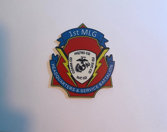 Headquarters and Service Battalion 1st Marine Logistics Group 3D printed emblem