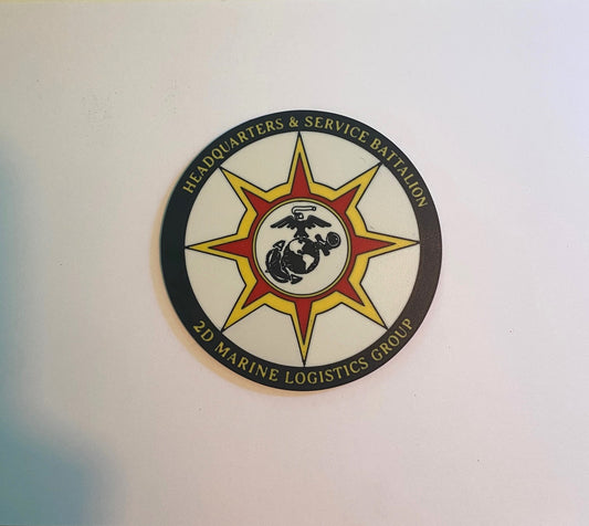 Headquarters and Service Battalion 2d Marine Logistics Group 3D printed emblem
