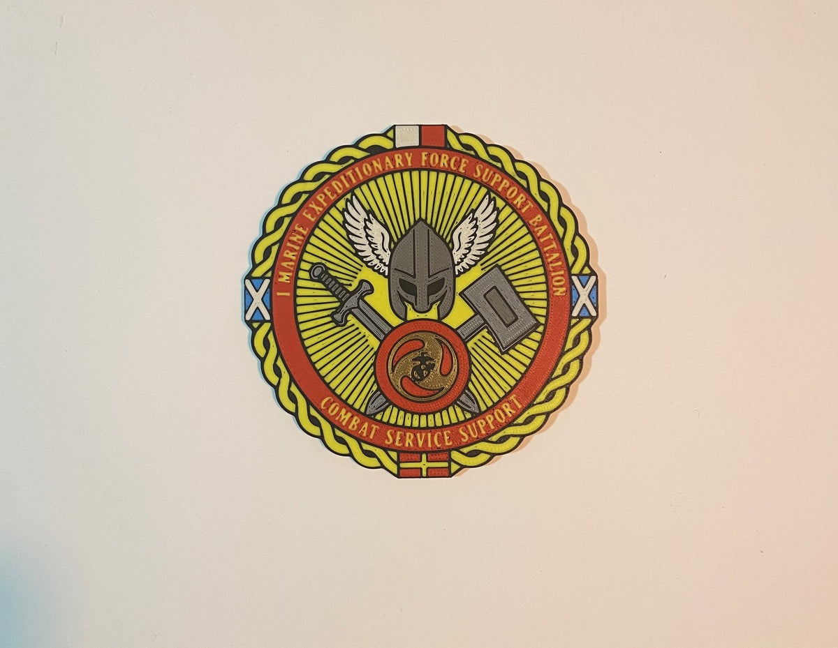 I Marine Expeditionary Force Support Battalion 3D printed emblem