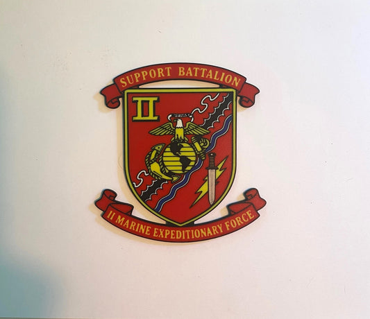 II Marine Expeditionary Force Support Battalion 3D printed emblem