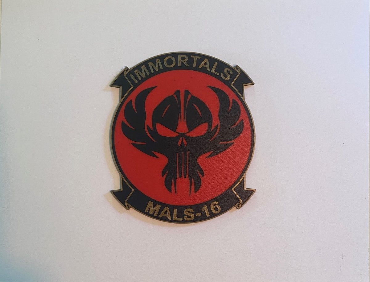 Marine Aviation Logistics Squadron 16 3D printed emblem