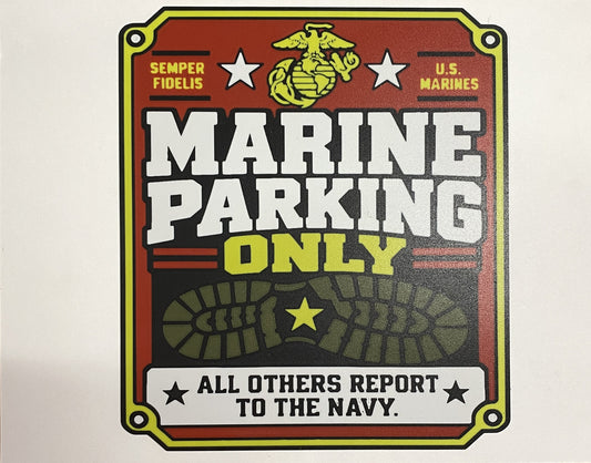Marine Parking Only Marine Corps emblem