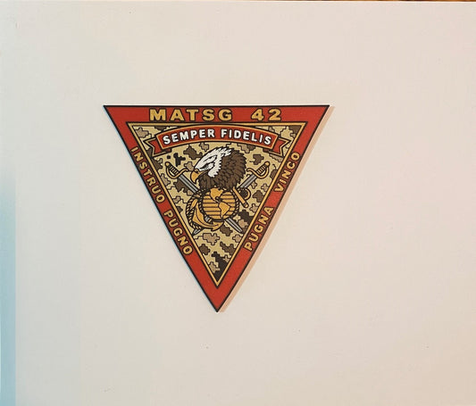Photograph of the MATSG-42 3D-printed emblem by Heritage Forge Designs