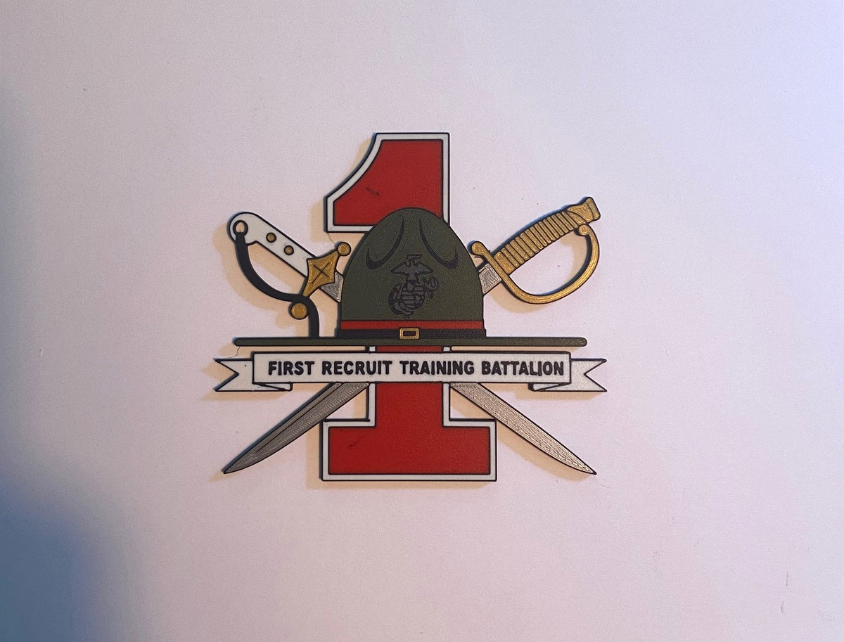 1st Recruit Training Battalion Marine Corps Recruit Depot Parris Island 3D printed emblem