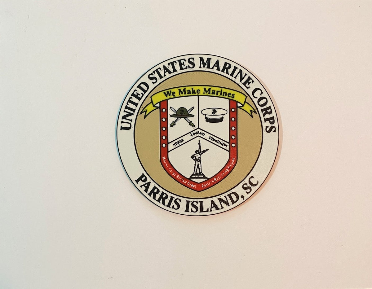 Marine Corps Recruit Depot Parris Island 3D printed emblem product photo