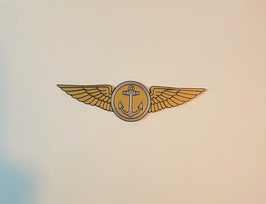 Naval Aviator Observer Wings 3D printed display