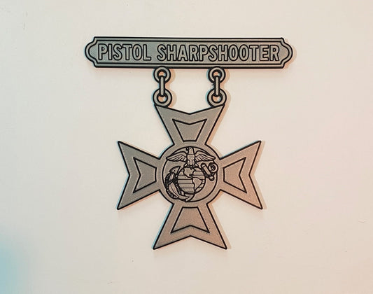 Pistol Sharpshooter Shooting Badge 3D printed product photo