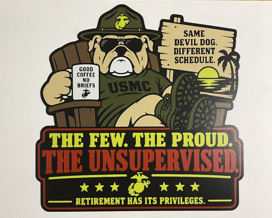 The Few The Proud The Unsupervised Marine Corps emblem